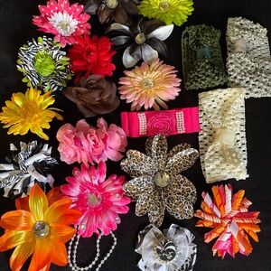 Colorful Floral Hair Accessories Set